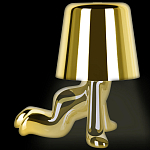 Настольная лампа фигурная цвета золото с гладким абажуром Высота 17 см Sophia варинант исполнения - 5 | Loft Concept в Омске
