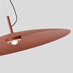 Подвесной светильник круглой формы с коричневым металлическим абажуром Halo Drift варинант исполнения - 2 | Loft Concept в Омске