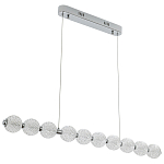 Подвесной линейный светодиодный светильник Crystal Globule Linear Hanging Lamp Chrome варинант исполнения - 2 | Loft Concept в Омске