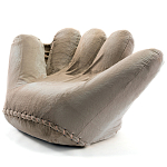 Дизайнерское плюшевое кресло в форме руки бежевое Poltronova Joe Plush Dove Grey варинант исполнения - 2 | Loft Concept в Омске