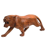 Статуэтка в виде тигра из дерева суар Predator варинант исполнения - 1 | Loft Concept в Омске