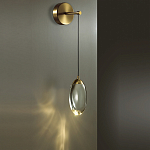 Бра с плафоном в форме капли Crystal Transparent Drop варинант исполнения - 3 | Loft Concept в Омске