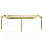 Кофейный столик овальный золотой Modern Mirror Gold Table варинант исполнения - 2 | Loft Concept в Омске
