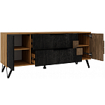 ТВ-тумба с  2-мя ящиками и закрытыми полками Stone Effect варинант исполнения - 3 | Loft Concept в Омске