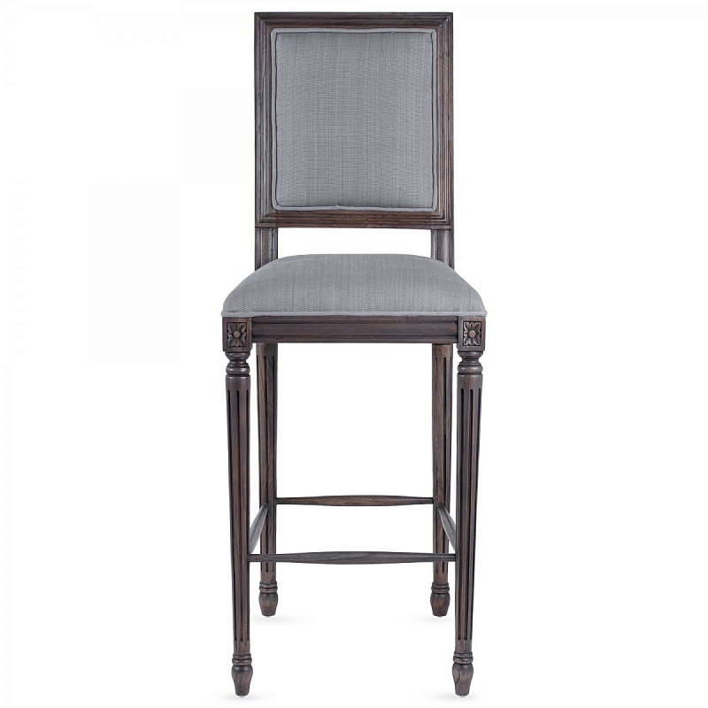 Барный стул JACOB bar stool Gray Linen Дерево Темно-Серый Серый Барный стул JACOB bar stool Gray Linen Дерево Темно-Серый Серый в Омске | Loft Concept