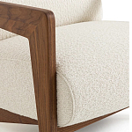 Кресло с обивкой из белого букле Armchair White Boucle варинант исполнения - 3 | Loft Concept в Омске