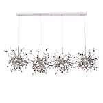 Люстра подвесная из четырех частей с металлическими круглыми элементами Terzani Argent варинант исполнения - 3 | Loft Concept в Омске