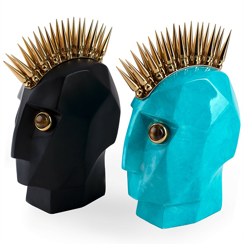 Аксессуар Kelly Wearstler Head Trip Sculpture II Черный Золотой Бирюзовый Аксессуар Kelly Wearstler Head Trip Sculpture II Черный Золотой Бирюзовый в Омске | Loft Concept