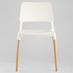 Пластиковый стул на ножках из массива бука Ferret White 4 шт варинант исполнения - 3 | Loft Concept в Омске