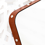 Зеркало прямоугольное в металлической раме с кожаной отделкой Loft in Reflection варинант исполнения - 4 | Loft Concept в Омске