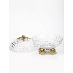 Конфетница из прозрачного рельефного стекла Eden Garden варинант исполнения - 4 | Loft Concept в Омске