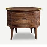 Прикроватный столик из дерева с 2-мя ящиками Moon Walnut Furniture варинант исполнения - 6 | Loft Concept в Омске