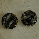 Круглая подставка под благовония из эпоксидной смолы с цветами черная Epoxy Resin Flowers Incense Stand Black варинант исполнения - 2 | Loft Concept в Омске