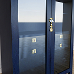 Дизайнерский шкаф витрина Elsa Dreams Blue с 4-мя ящиками варинант исполнения - 4 | Loft Concept в Омске