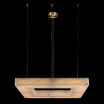 Люстра с квадратным каменным плафоном Calcite Square Light варинант исполнения - 1 | Loft Concept в Омске