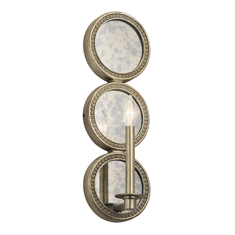 Бра в виде трех круглых зеркал Kichler Серебряный в Омске | Loft Concept 