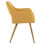 Стул в рогожке желтого цвета NEASAN STOOL варинант исполнения - 5 | Loft Concept в Омске