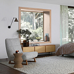 Приставной стол с отделкой из джута Juti D30 см варинант исполнения - 6 | Loft Concept в Омске