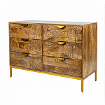 Комод с выдвижными ящиками и фактурным фасадом Termite варинант исполнения - 3 | Loft Concept в Омске