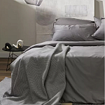 Плед из шерсти мериноса серого цвета 130×180 см Gray Waves варинант исполнения - 7 | Loft Concept в Омске