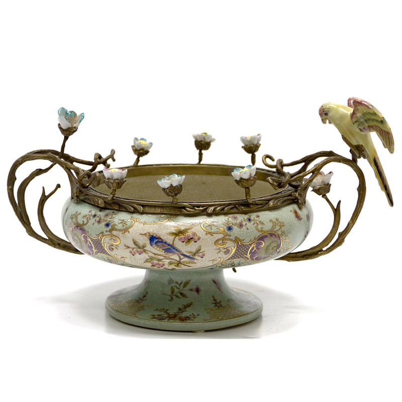 Чаша Bowl Forget-me-not Голубой пастельный Бронза Чаша Bowl Forget-me-not Голубой пастельный Бронза в Омске | Loft Concept