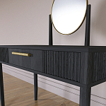 Туалетный Стол с зеркалом Primo Черный дуб варинант исполнения - 5 | Loft Concept в Омске