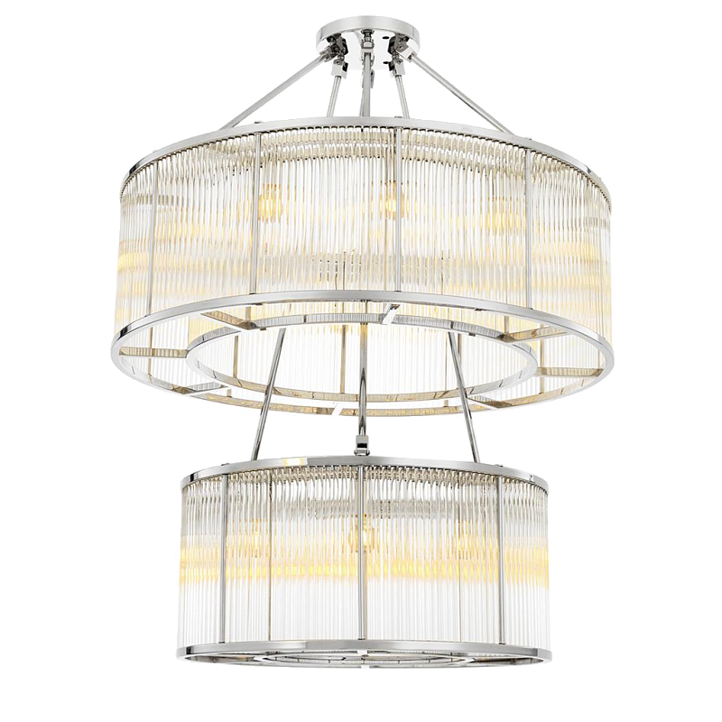 Люстра Chandelier Bernardi Nickel Никель Прозрачный в Омске | Loft Concept 