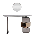 Консоль с зеркалом и  3-мя вращающимися ящиками Eloida варинант исполнения - 1 | Loft Concept в Омске