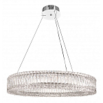 Люстра подвесная круглая из прозрачного хрусталя с корпусом из металла цвета хром Selfsufficient варинант исполнения - 5 | Loft Concept в Омске