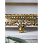 Чаша с цветочным орнаментом на бронзовых ножках Eden Garden варинант исполнения - 4 | Loft Concept в Омске