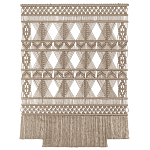 Панно на стену плетеное Макраме бежевый цвет  варинант исполнения - 13 | Loft Concept в Омске