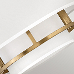 Потолочный светильник с двухслойным белым текстильным абажуром Hinkley варинант исполнения - 18 | Loft Concept в Омске