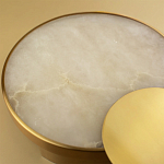 Бра в форме диска из бежевого алебастра Cryptocrystalline Stone варинант исполнения - 2 | Loft Concept в Омске