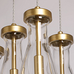 Люстра с 9-ю прозрачными стеклянными плафонами в форме капли Lucid Rain  варинант исполнения - 8 | Loft Concept в Омске