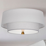 Потолочный светильник круглый серый с тканевым абажуром Ground Gray варинант исполнения - 2 | Loft Concept в Омске