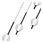 Люстра светодиодная каскадная с 4-мя сферическими стеклянными плафонами Splatter варинант исполнения - 4 | Loft Concept в Омске