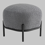 Пуф Стоун букле Fluffy темно-серый варинант исполнения - 1 | Loft Concept в Омске