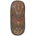 Деревянная расписная маска ручной работы Great Papuan Mask варинант исполнения - 1 | Loft Concept в Омске