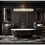 Люстра овальная с мозаичным хрустальным оформлением Sparks of Crystal варинант исполнения - 3 | Loft Concept в Омске