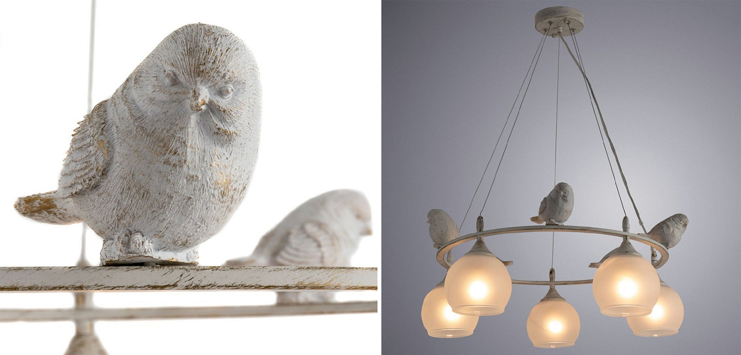 Люстра Provence Bird Chandelier white Люстра Provence Bird Chandelier white - Loft-Concept в Омске