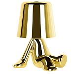 Настольная лампа фигурная золотого цвета с гладким абажуром Высота 17 см Sophia варинант исполнения - 2 | Loft Concept в Омске