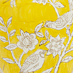 Настольная лампа желтая с изображением белых птиц Flight Among Acacia варинант исполнения - 6 | Loft Concept в Омске