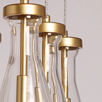 Люстра с 7-ю прозрачными плафонами из стекла в форме капли Lucid Rain  варинант исполнения - 9 | Loft Concept в Омске