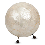 Настольная лампа из перламутра на металлическом каркасе Indonesian Egg варинант исполнения - 3 | Loft Concept в Омске