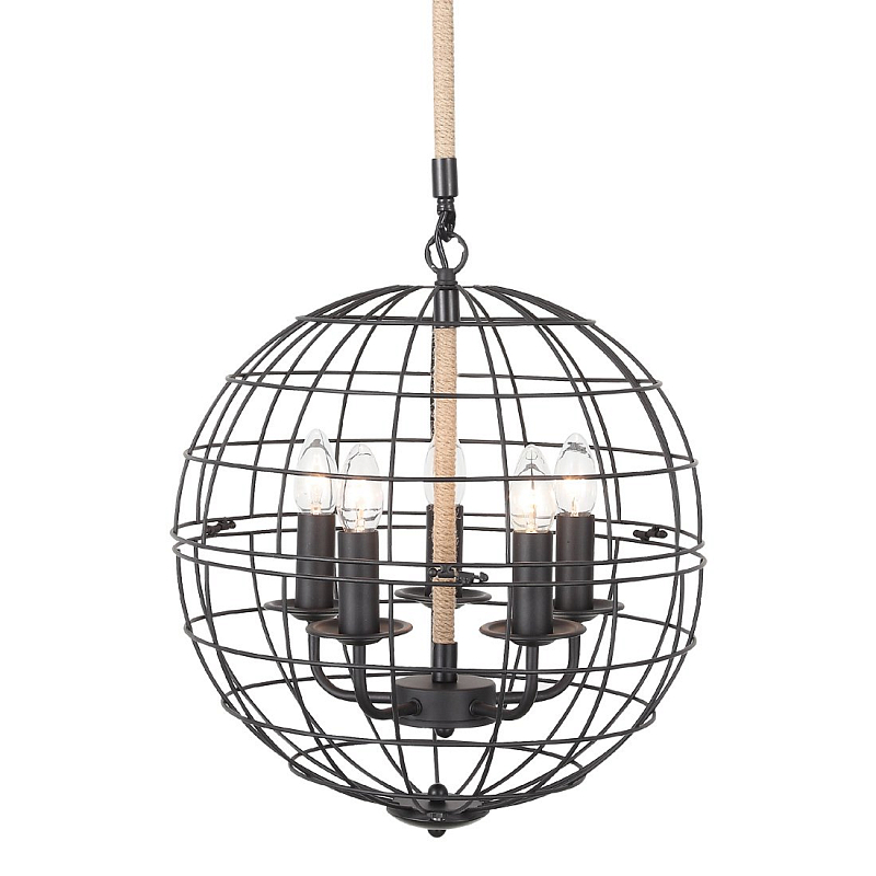 Люстра Loft Rope Sphere Pendant Черный Люстра Loft Rope Sphere Pendant Черный в Омске | Loft Concept