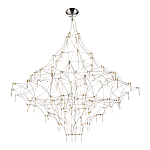 Люстра с тонким металлическим каркасом цвета хром Quasar варинант исполнения - 1 | Loft Concept в Омске