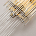 Бра с золотистым основанием и прозрачными трубками Nembus варинант исполнения - 3 | Loft Concept в Омске