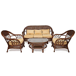 Комплект уличной мебели из ротанга Clara коричневый варинант исполнения - 1 | Loft Concept в Омске