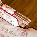 Трехместный диван из массива бука бежевый с растительным орнаментом Raffael Renaissance Beige Sofa варинант исполнения - 4 | Loft Concept в Омске