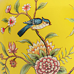 Настольная лампа желтая с изображением птиц Slip Away варинант исполнения - 6 | Loft Concept в Омске